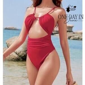 Blooming Jelly Cutout One Piece Swimsuit Size XL
